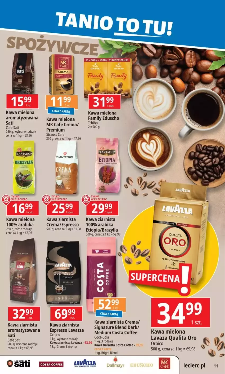 Gazetka promocyjna E Leclerc - ważna 12.11 do 18.11.2024 - strona 12 - produkty: BIC, Coca-Cola, Fa, Kawa, Kawa mielona, Kawa ziarnista, Lavazza, Sati, Tchibo