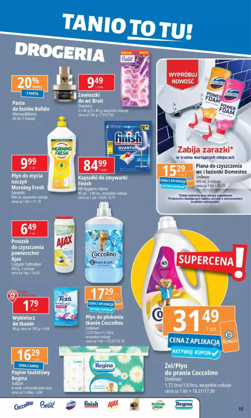 Gazetka promocyjna E Leclerc - ważna 12.11 do 18.11.2024 - strona 9 - produkty: Domestos, Fa, Gin