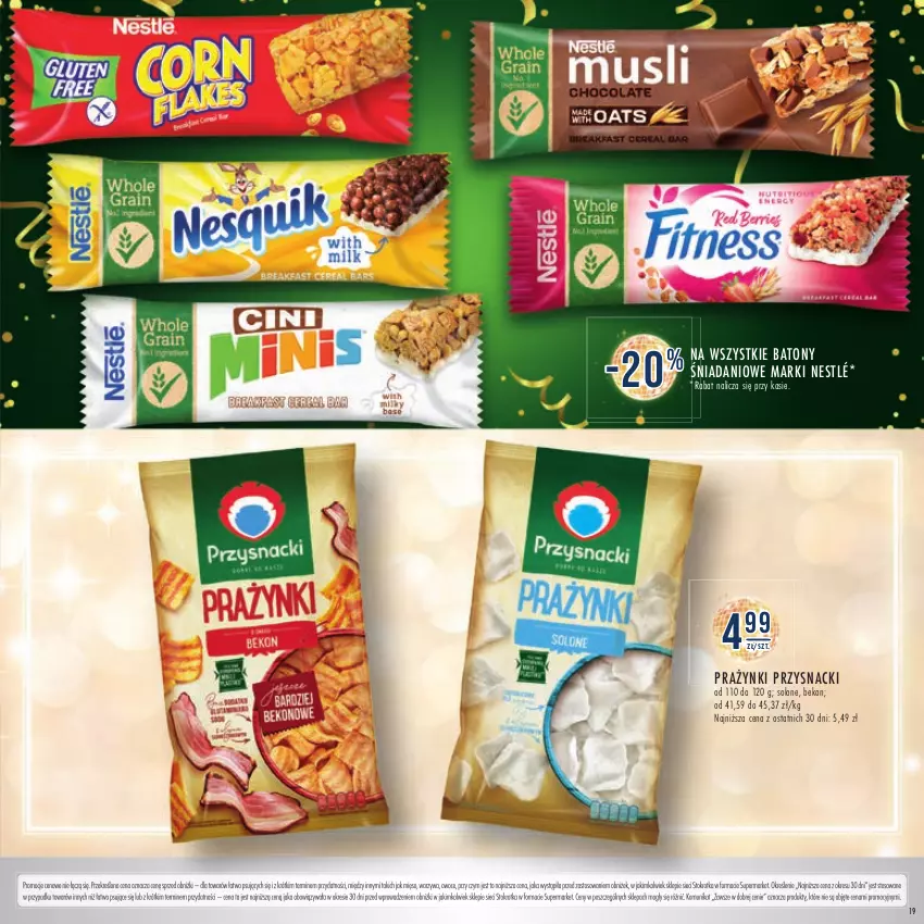 Gazetka promocyjna Stokrotka - Katalog Sylwester - ważna 28.12.2023 do 10.01.2024 - strona 19 - produkty: Baton, Beko, Danio, Mięso, Nestlé, Owoce, Przysnacki, Warzywa