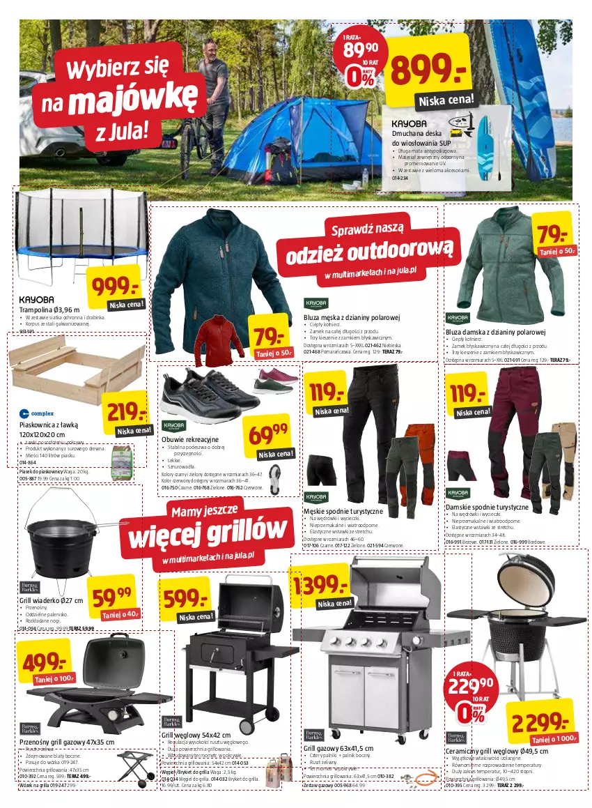 Gazetka promocyjna Jula - Gazetka - ważna 14.04 do 27.04.2023 - strona 2 - produkty: Bluza, Dzieci, Felgi aluminiowe, Grill, Grill gazowy, Inka, Kanapa, Krzesło, Lakier, LG, Mule, Noż, Obuwie, Opony, Palenisko, Pokrywa, Por, Rama, Rower, Ser, Siatka, Siedzisko, Sok, Spodnie, Stojak, Stół, Stolik, Tera, Termometr, Top, Waga, Widelec, Wózek