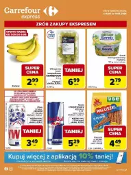 Gazetka promocyjna Carrefour - Gazetka Express - Gazetka - ważna od 11.05 do 11.05.2026 - strona 1 - produkty: Piwa, Piec, Banany, Ser, Gra, Piątnica, Red Bull, Serek homogenizowany, Serek, Winogrona, Wino, Napój, Fa