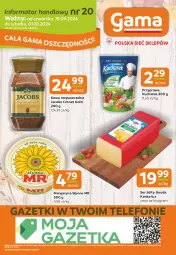 Gazetka promocyjna Gama - Gazetka Gama - Gazetka - ważna od 01.10 do 01.10.2024 - strona 12 - produkty: Kawa rozpuszczalna, Ser, Gra, Kucharek, Telefon, Kawa, Margaryna, Słynne, Gouda, Jacobs