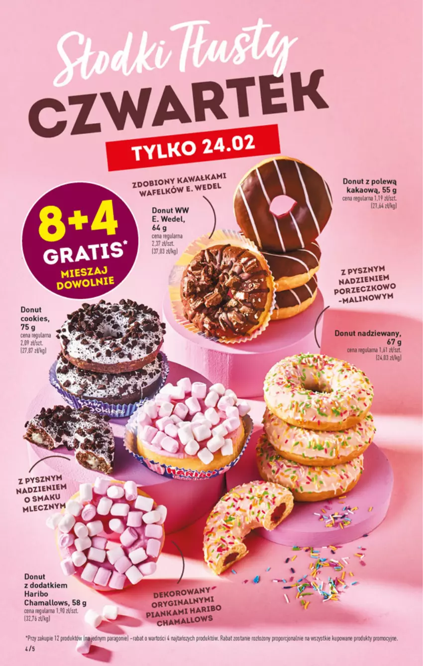 Gazetka promocyjna Biedronka - W tym tygodniu - ważna 24.02 do 02.03.2022 - strona 4 - produkty: Donut, E. Wedel, Gin, Hama, Haribo, Kakao, Kawa, Por