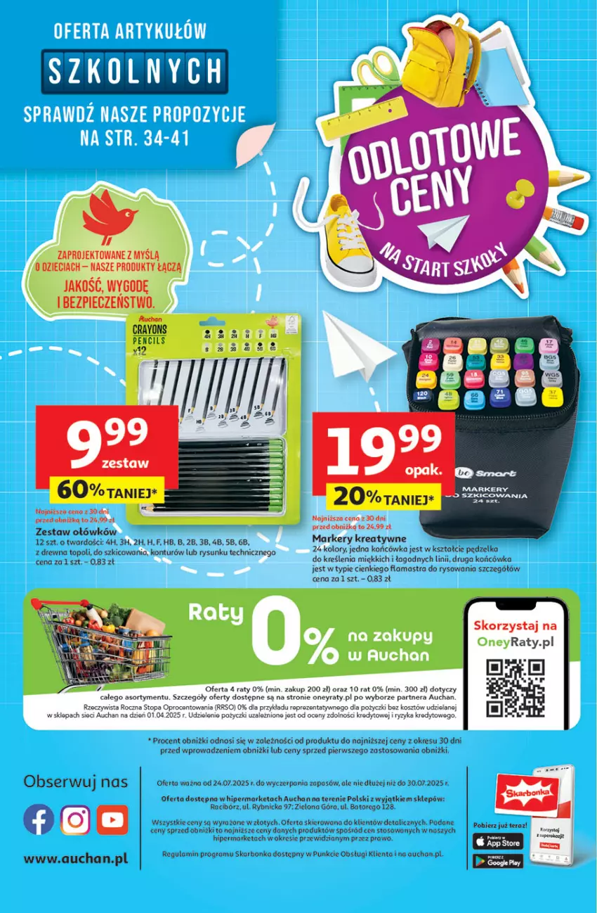 Gazetka promocyjna Auchan - Pewność niskich cen Hipermarket - ważna 24.07 do 30.07.2025 - strona 44 - produkty: Dzieci, Gra, Kosz, LEGO, Marker, Piec, Top