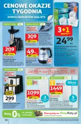 Gazetka promocyjna Auchan - Pewność niskich cen Hipermarket - Gazetka - ważna od 30.07 do 30.07.2025 - strona 32 - produkty: Brita Maxtra, Chłodziarka, Pralka, Top, Sok, Por, Pur, Gra, Philips, Brit, Czajnik, Szynka, Tefal, Wełna, Wkład filtrujący, Maszynka, Brita, Drzwi, Fa