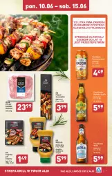 Gazetka promocyjna Aldi - Pełna oferta - Gazetka - ważna od 15.06 do 15.06.2024 - strona 9 - produkty: Piwa, Piwo, Mus, Koc, Gra, Karkówka wieprzowa, Mięsne specjały, Grill, Okocim, Musztarda, Fa