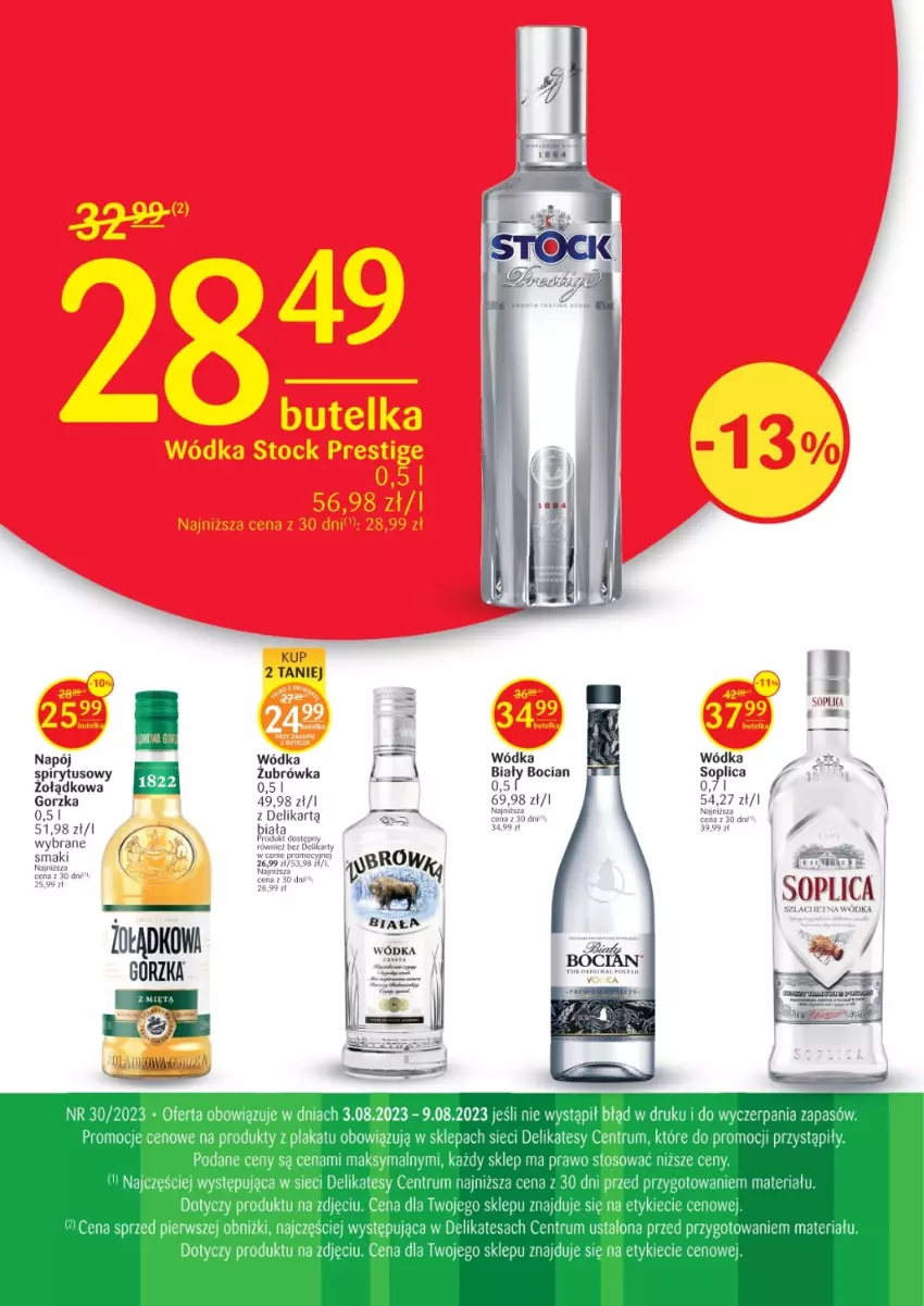 Gazetka promocyjna Delikatesy Centrum - Folder alkoholowy DC30 - ważna 03.08 do 09.08.2023 - strona 1 - produkty: Napój, Rum, Soplica, Wódka