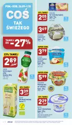 Gazetka promocyjna Aldi - Pełny katalog - Gazetka - ważna od 01.10 do 01.10.2022 - strona 6 - produkty: Top, Ser, Hofburger, Danone, Jogurt, Activia, Serek, Camembert, Burger, Hochland, POLMLEK, Napój, Jogurt pitny