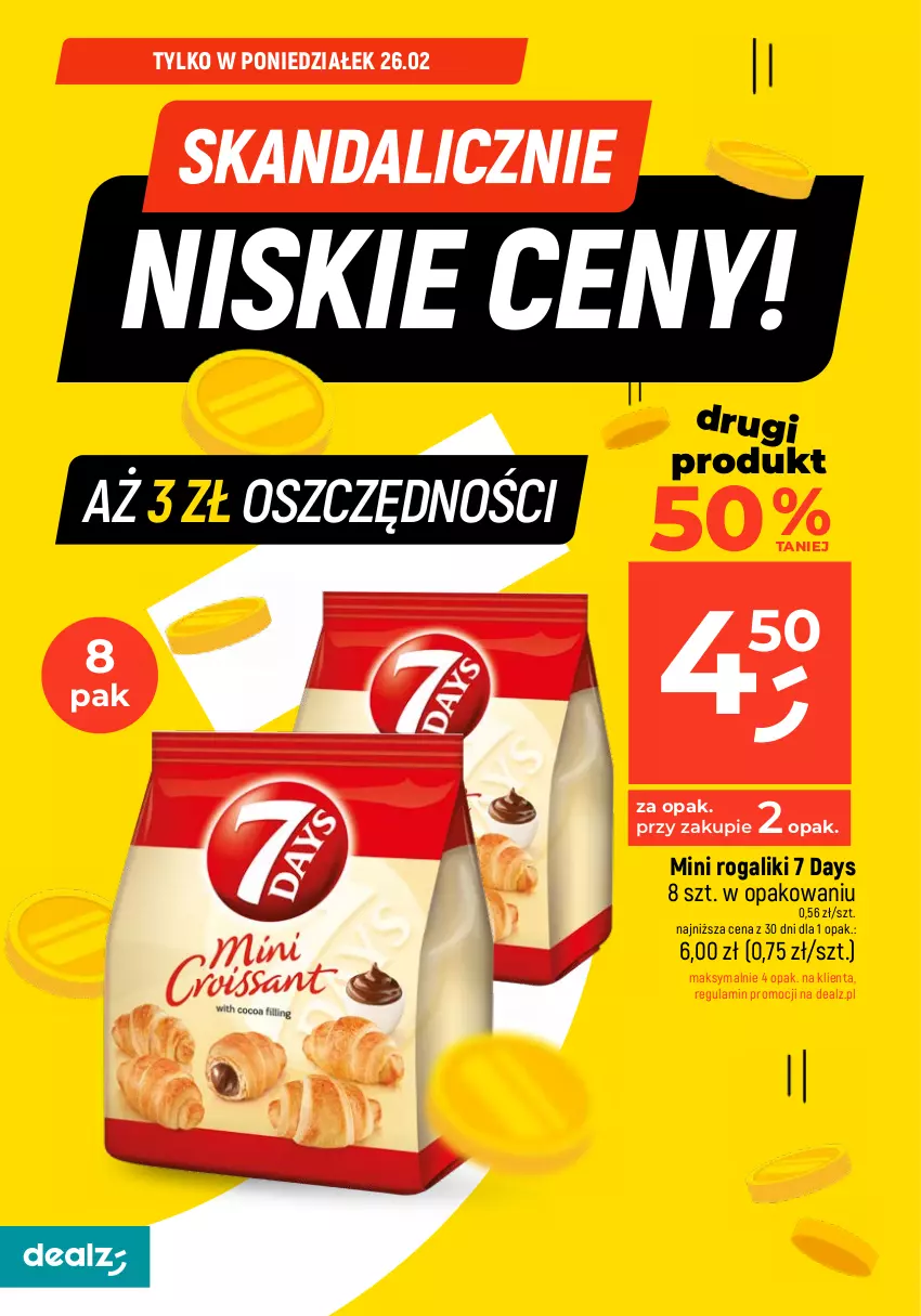 Gazetka promocyjna Dealz - Oszczędzaj każdego dnia! - ważna 26.02 do 28.02.2024 - strona 2 - produkty: 7 Days, Napój, Rogal