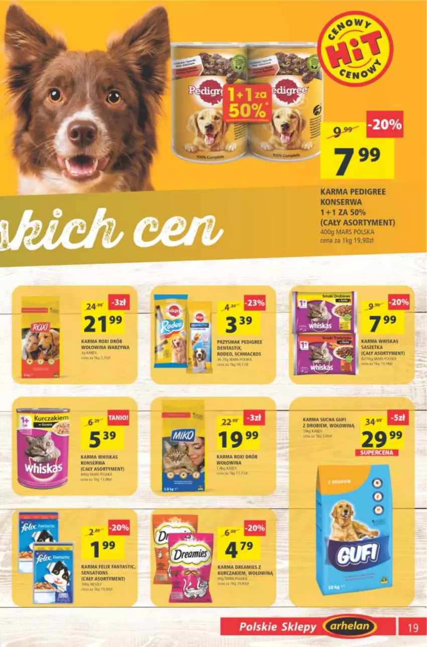 Gazetka promocyjna Arhelan - Gazetka - ważna 02.07 do 11.07.2021 - strona 19 - produkty: Drób, Fa, Fanta, Kurczak, Mars, Pedigree, Sati, Ser, Warzywa, Whiskas, Wołowina