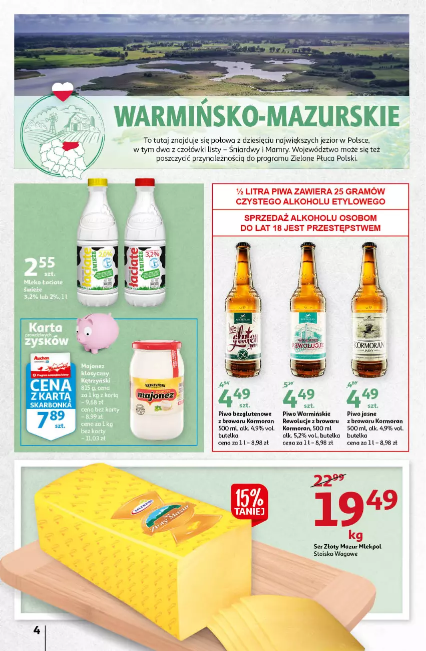 Gazetka promocyjna Auchan - Odkryj z nami regionalne smaki Hipermarkety - ważna 09.09 do 15.09.2021 - strona 4 - produkty: Gra, Piwa, Piwo, Piwo jasne, Ser, Złoty Mazur