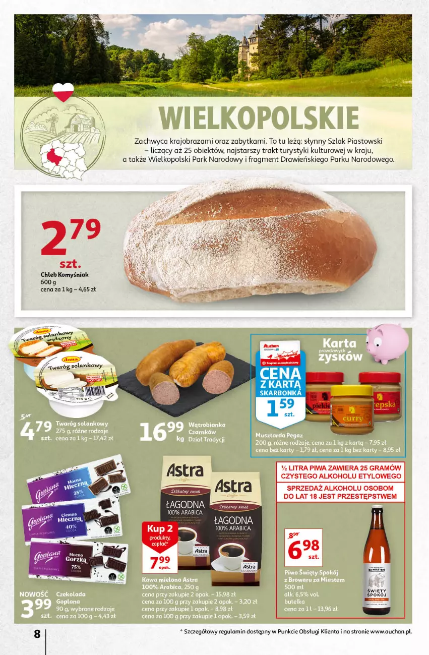 Gazetka promocyjna Auchan - Odkryj z nami regionalne smaki Hipermarkety - ważna 09.09 do 15.09.2021 - strona 8 - produkty: BIC, Chleb, Gra, Miecz, Obraz, Piast, Piwa