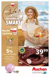Gazetka promocyjna Auchan - Odkryj z nami regionalne smaki Hipermarkety - Gazetka - ważna od 15.09 do 15.09.2021 - strona 1 - produkty: Kiełbasa