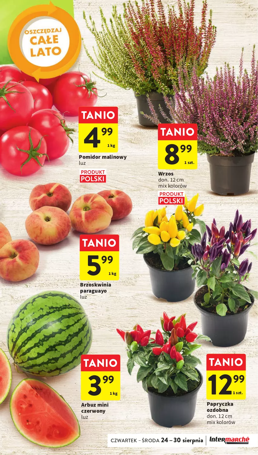 Gazetka promocyjna Intermarche - Gazetka Intermarche - ważna 24.08 do 30.08.2023 - strona 10 - produkty: Arbuz, Pomidor malinowy