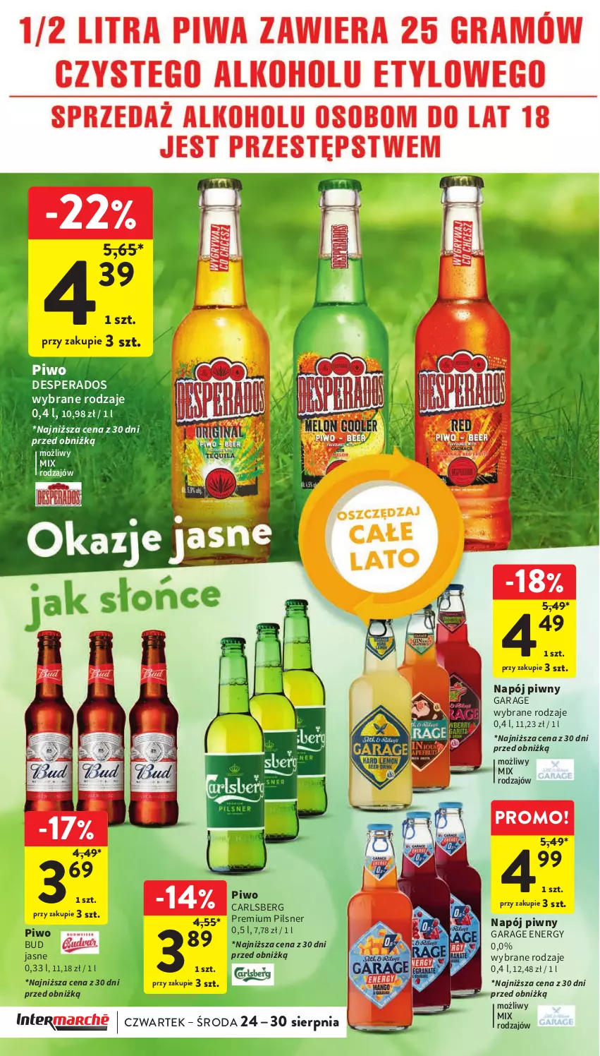 Gazetka promocyjna Intermarche - Gazetka Intermarche - ważna 24.08 do 30.08.2023 - strona 33 - produkty: Carlsberg, Desperados, Napój, Piwo