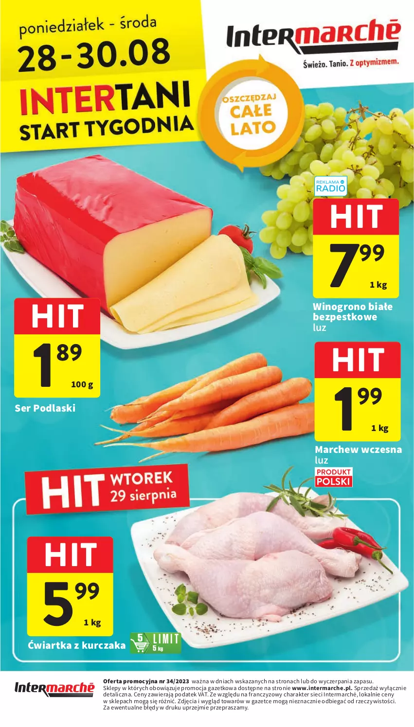 Gazetka promocyjna Intermarche - Gazetka Intermarche - ważna 24.08 do 30.08.2023 - strona 41 - produkty: Kurczak, Podlaski, Ser, Wino