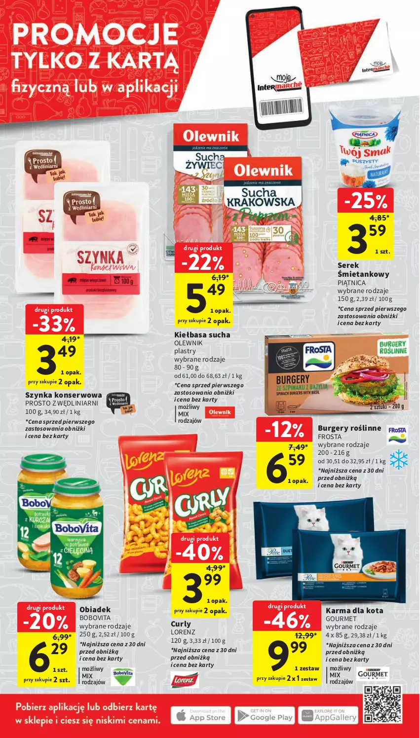 Gazetka promocyjna Intermarche - Gazetka Intermarche - ważna 24.08 do 30.08.2023 - strona 7 - produkty: BoboVita, Burger, Frosta, Kiełbasa, Lorenz, Olewnik, Piątnica, Ser, Serek, Szynka, Szynka konserwowa