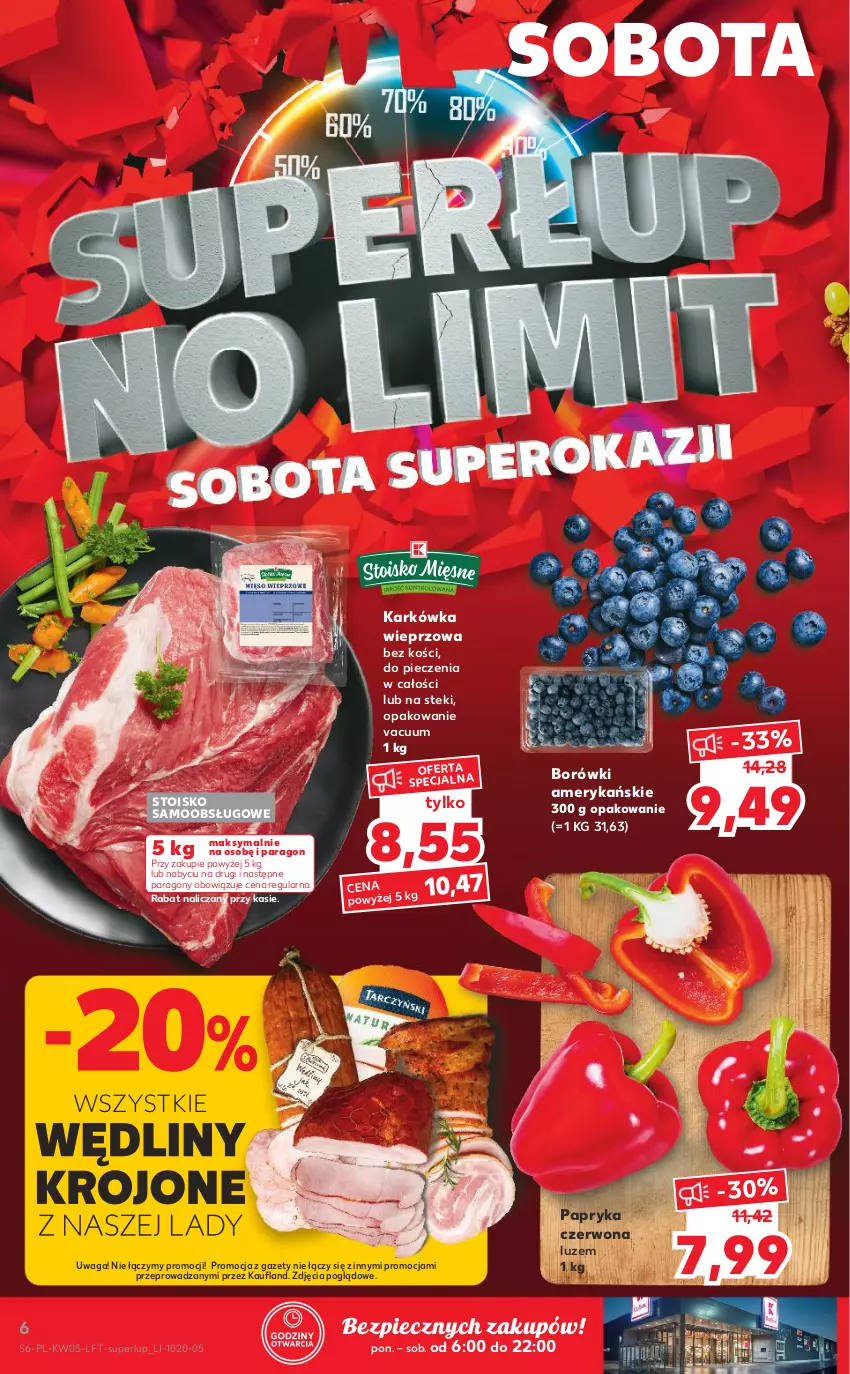 Gazetka promocyjna Kaufland - OFERTA TYGODNIA - ważna 03.02 do 09.02.2022 - strona 6 - produkty: Karkówka wieprzowa, Papryka, Papryka czerwona, Piec, Stek, Waga