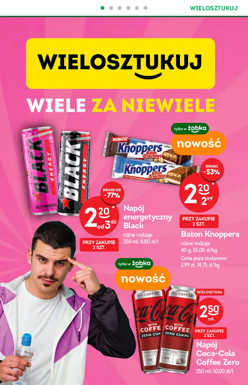 Gazetka promocyjna Żabka - ważna 20.10 do 26.10.2021 - strona 12 - produkty: Baton, Coca-Cola, Knoppers, Lack, Napój