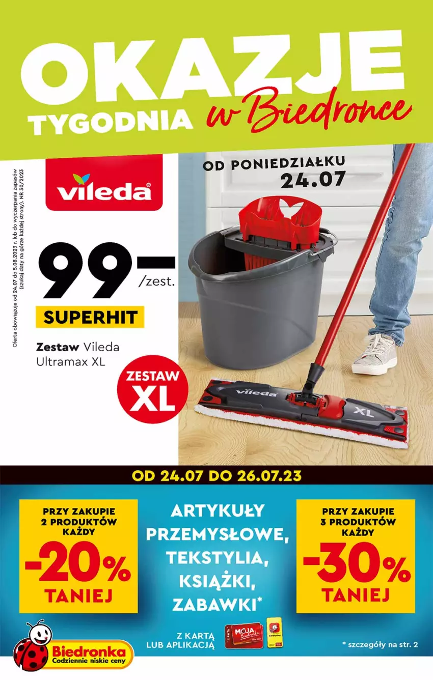 Gazetka promocyjna Biedronka - ważna 24.07 do 05.08.2023 - strona 1 - produkty: Fa, Rama, Vileda