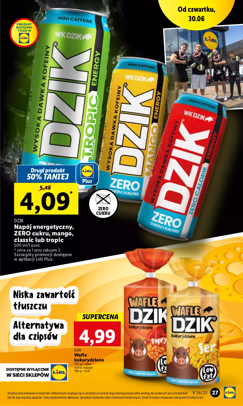 Gazetka promocyjna Lidl - GAZETKA - ważna 30.06 do 02.07.2022 - strona 27 - produkty: Mango, Napój, Napój energetyczny, Wafle