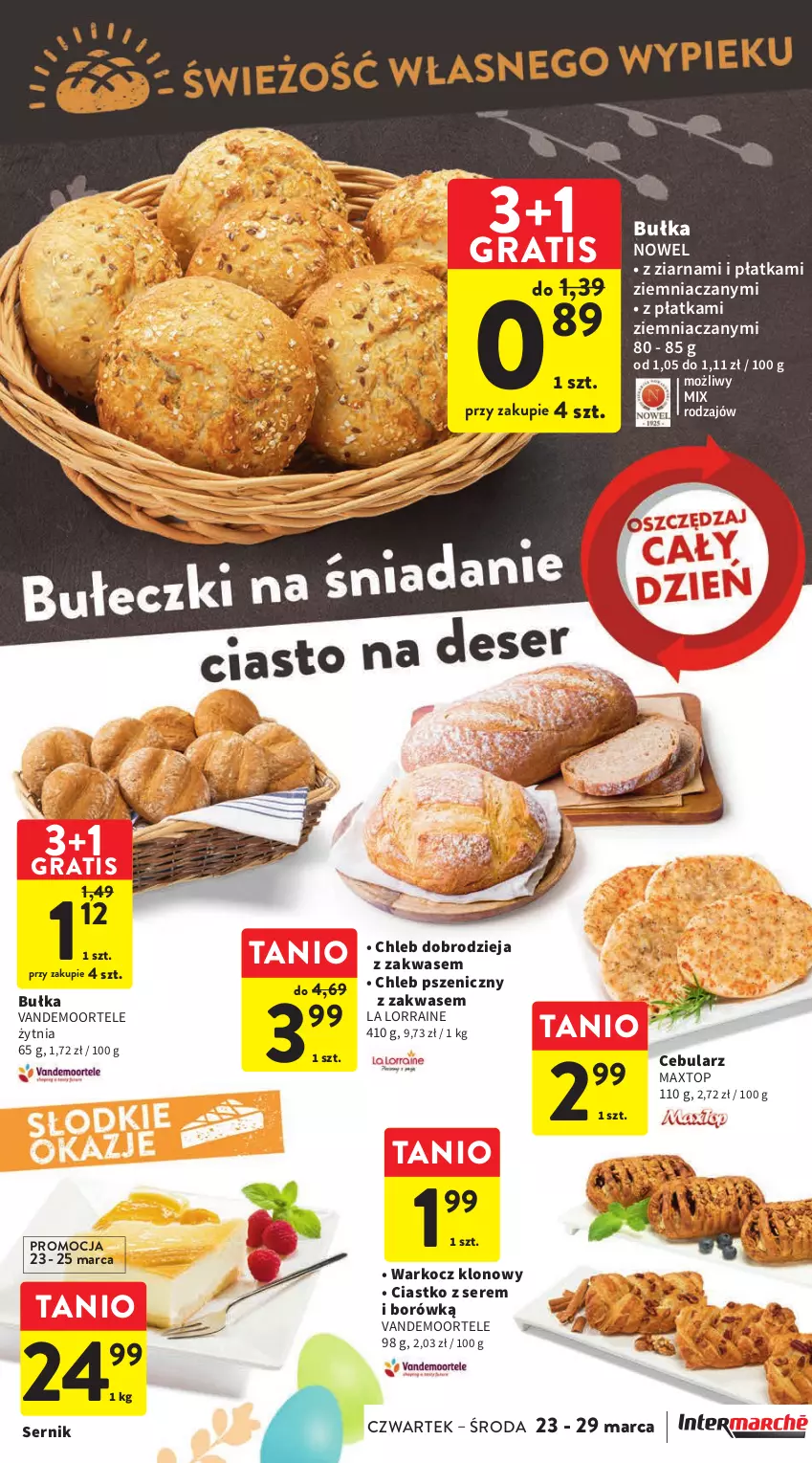 Gazetka promocyjna Intermarche - Gazetka Intermarche - ważna 23.03 do 29.03.2023 - strona 19 - produkty: Bułka, Cebula, Chleb, Gra, Koc, Ser, Top