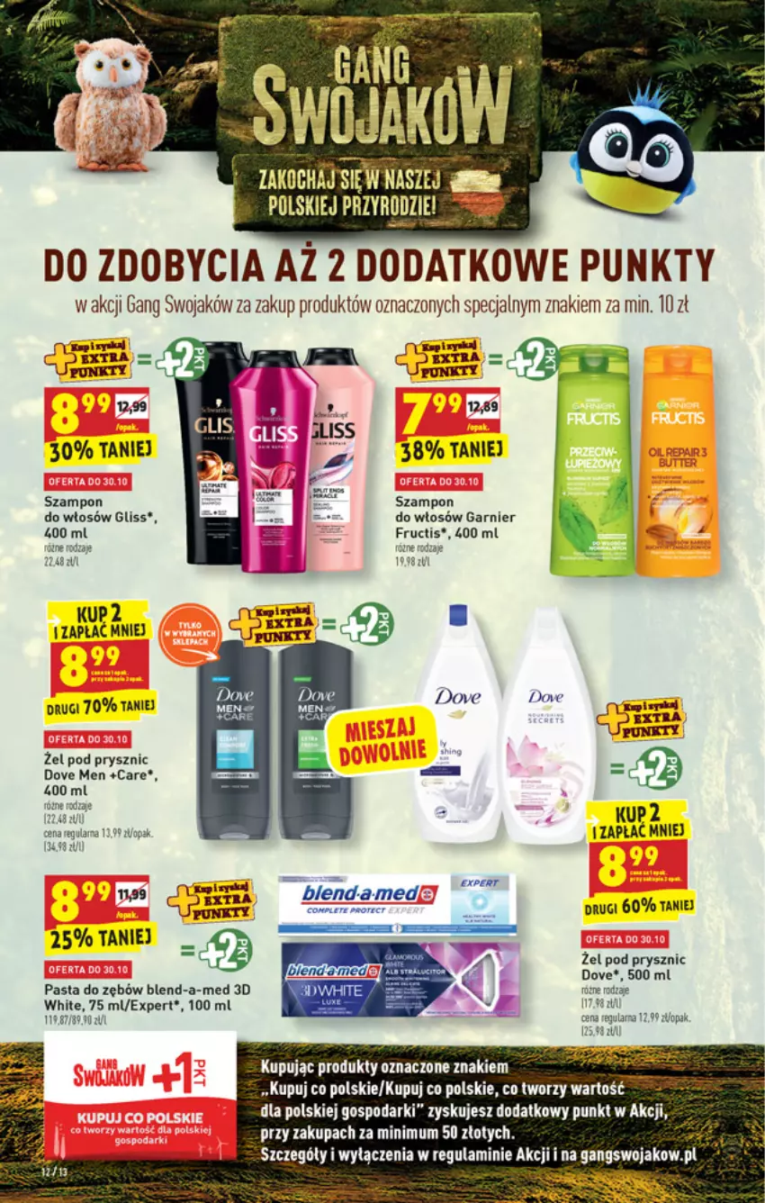 Gazetka promocyjna Biedronka - W tym tygodniu - ważna 28.10 do 03.11.2021 - strona 12 - produkty: Blend-a-Med, Dove, Fructis, Garnier, Pasta do zębów, Szampon