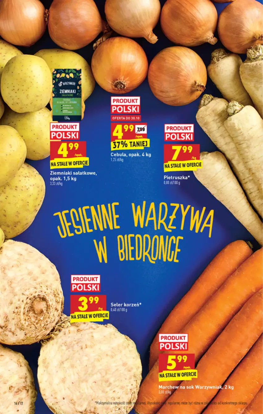 Gazetka promocyjna Biedronka - W tym tygodniu - ważna 28.10 do 03.11.2021 - strona 16 - produkty: Cebula, Pietruszka, Sałat, Seler korzeń, Ziemniaki