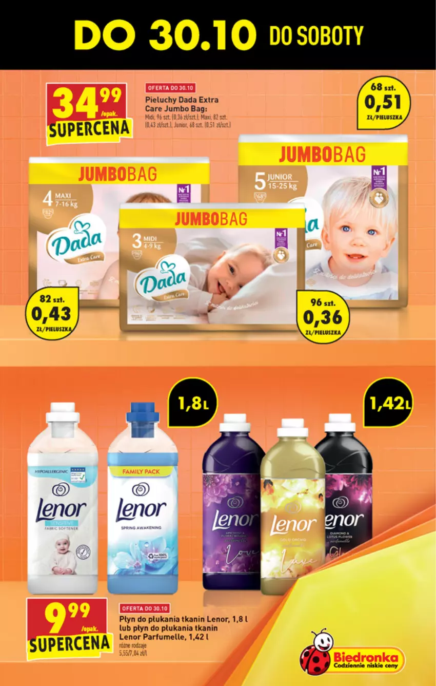 Gazetka promocyjna Biedronka - W tym tygodniu - ważna 28.10 do 03.11.2021 - strona 9 - produkty: Dada, Fa, Lenor, Pieluchy, Płyn do płukania