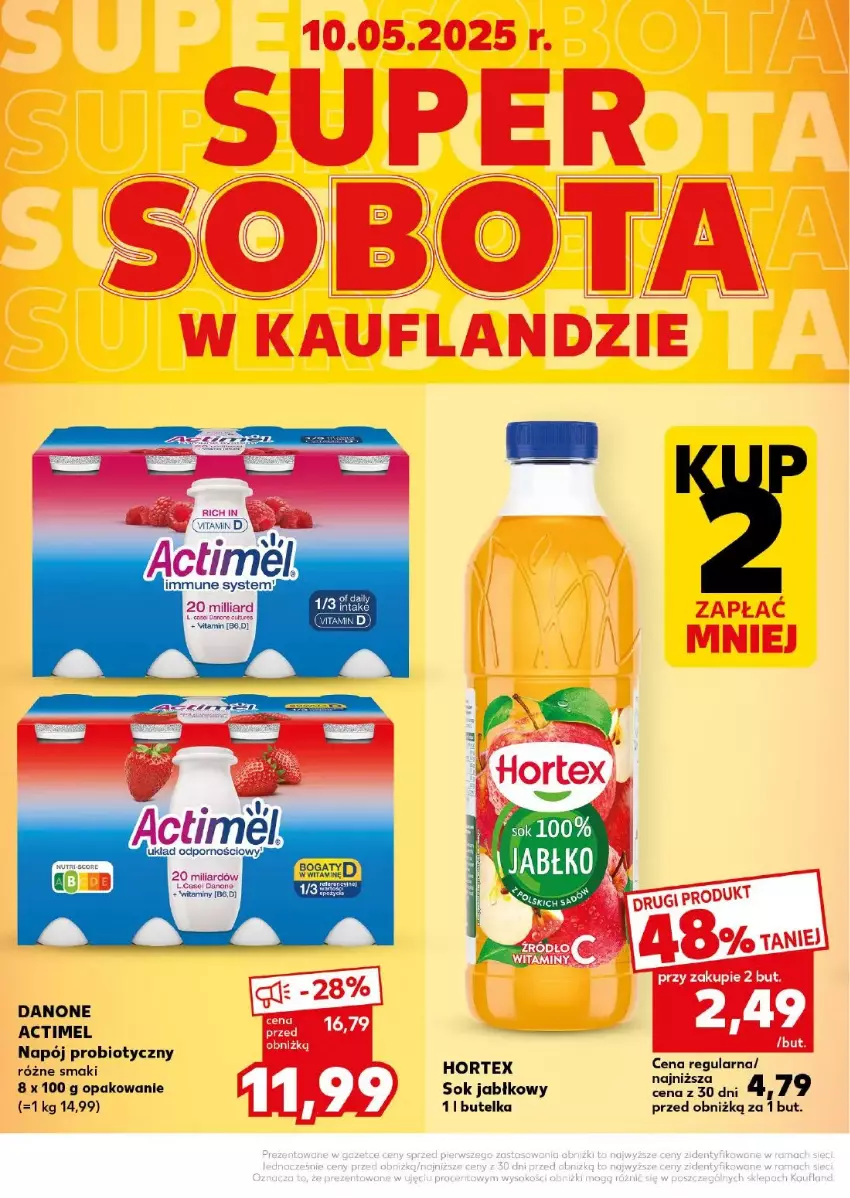 Gazetka promocyjna Kaufland - ważna 10.05 do 10.05.2025 - strona 17 - produkty: Actimel, Danone, Fa, Gra, Hama, Hortex, Napój, Sok, Sok jabłkowy