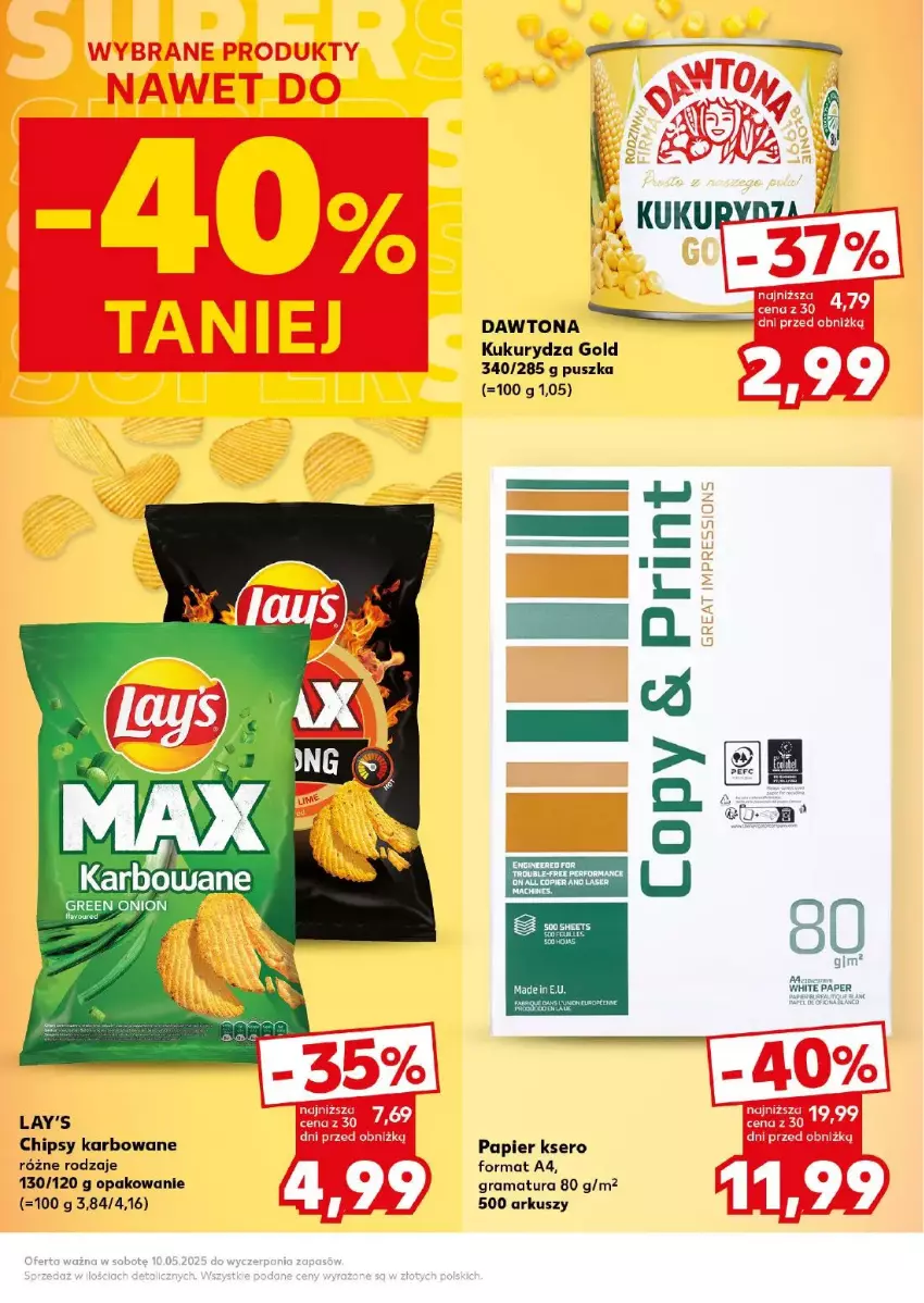 Gazetka promocyjna Kaufland - ważna 10.05 do 10.05.2025 - strona 18 - produkty: Chipsy, Dawtona, Gra, Kukurydza, Papier, Rama, Sanki, Ser