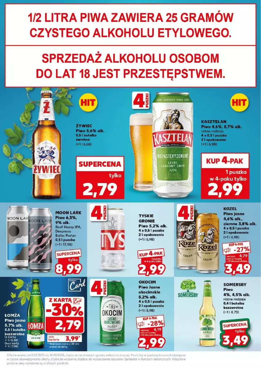 Gazetka promocyjna Kaufland - ważna 10.05 do 10.05.2025 - strona 7 - produkty: Brit, Fa, Gra, Kasztelan, Koc, LG, Okocim, Piwa, Piwo, Piwo jasne, Por, Somersby, Tyskie