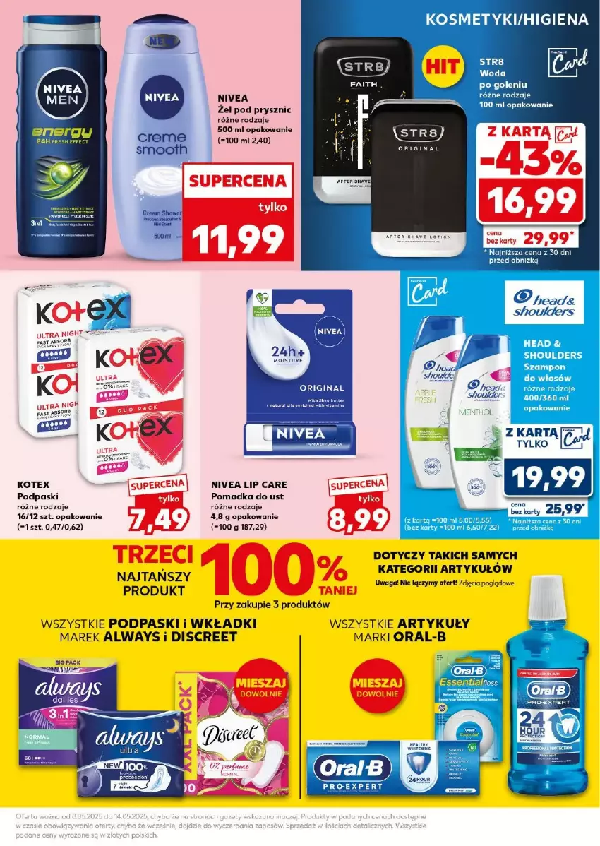 Gazetka promocyjna Kaufland - ważna 10.05 do 10.05.2025 - strona 9 - produkty: Always, Discreet, Gin, Gra, Nivea, Podpaski, Szampon, Waga, Wkładki, Woda, Woda po goleniu