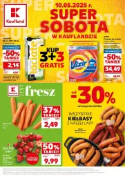 Gazetka promocyjna Kaufland - Gazetka - ważna od 10.05 do 10.05.2025 - strona 1 - produkty: Sok, Gra, Rama, Proszek do prania, Vizir, Waga, Ocet, Mleko, Fa