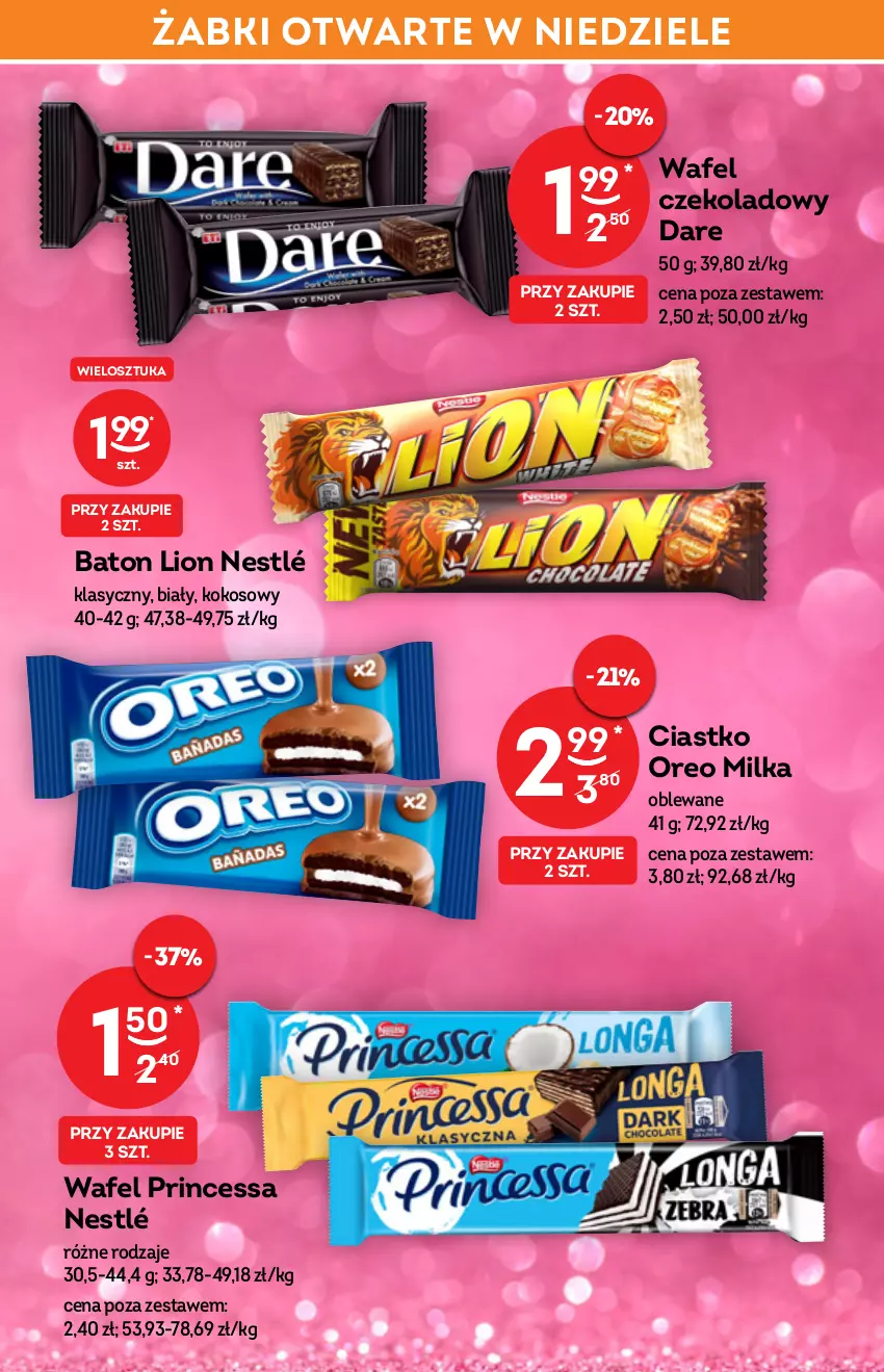 Gazetka promocyjna Żabka - ważna 09.02 do 15.02.2022 - strona 41 - produkty: Baton, Kokos, Lion, Milka, Nestlé, Oreo, Princessa