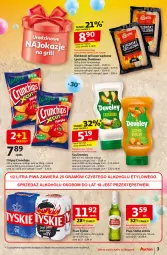 Gazetka promocyjna Auchan - Te URODZINY są NAJ Moje - Gazetka - ważna od 29.04 do 29.04.2025 - strona 3 - produkty: Piwo, Sos, Drobimex, Chipsy, Tyskie, Crunchips, Grill