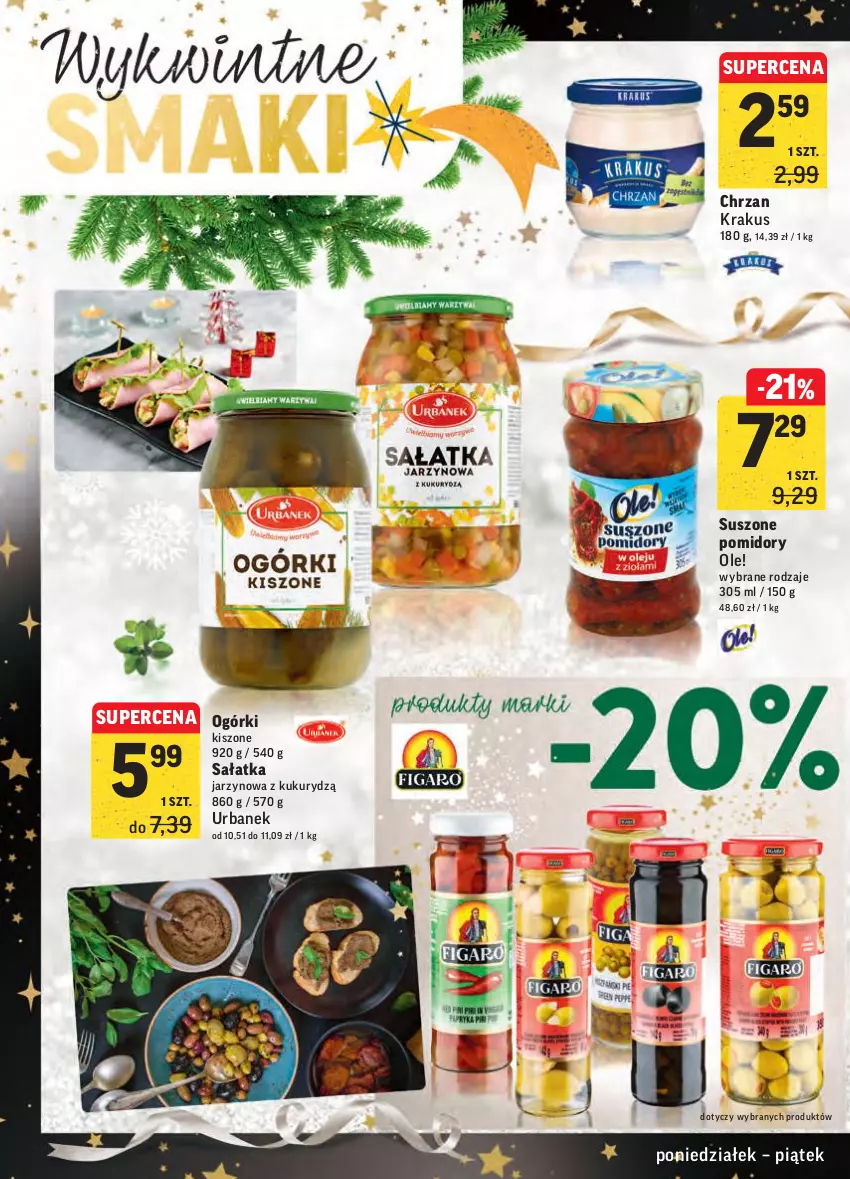 Gazetka promocyjna Intermarche - Boże narodzenie - ważna 20.12 do 24.12.2021 - strona 10 - produkty: Chrzan, Krakus, Ole!, Pomidory, Sałat, Sałatka, Suszone pomidory