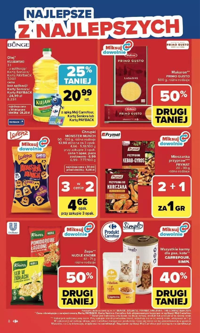 Gazetka promocyjna Carrefour - Gazetka Zmieniliśmy się dla Ciebie - ważna 13.04 do 18.04.2026 - strona 10 - produkty: Fa, Knorr, Lorenz, Makaron, Monster Munch, Prymat