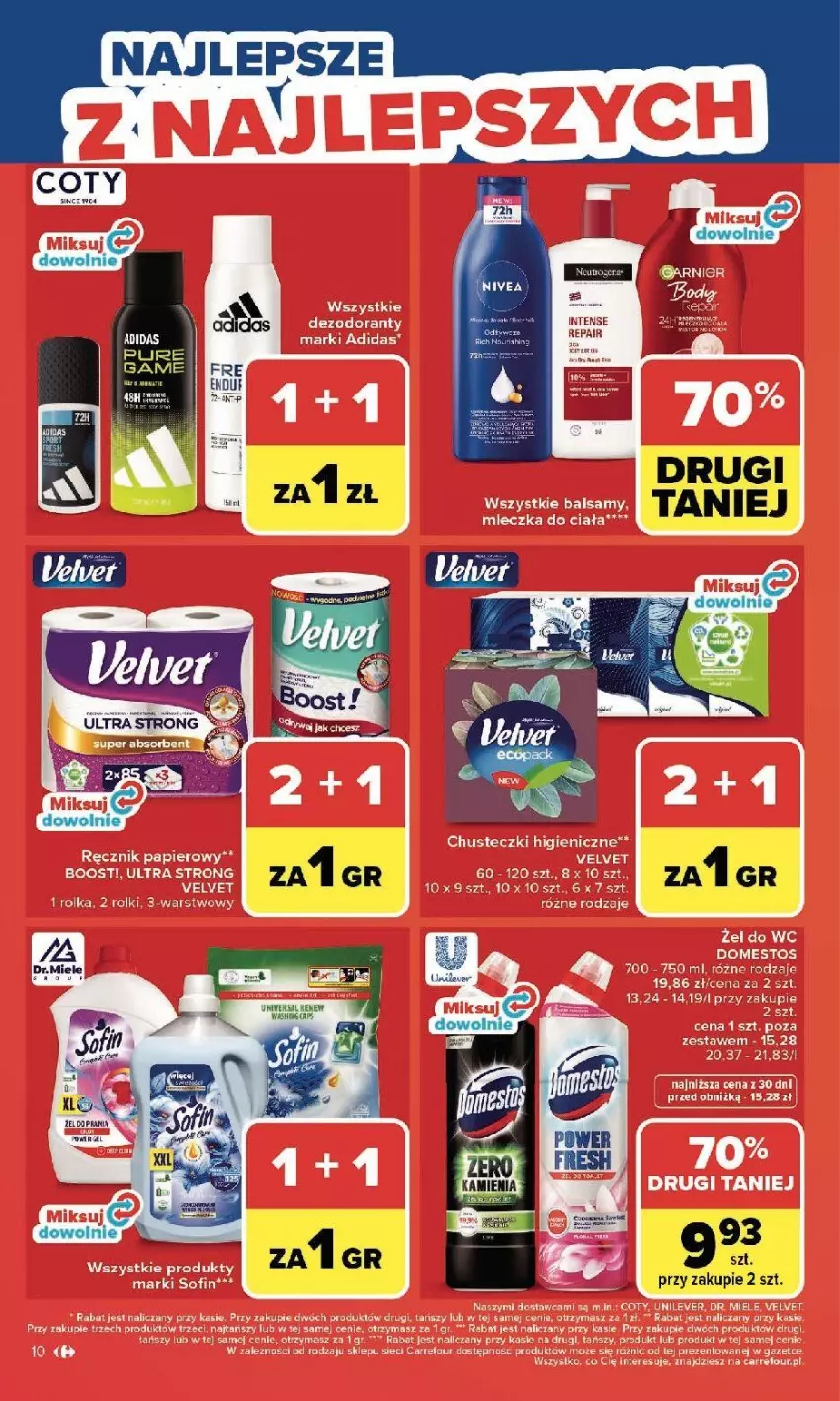 Gazetka promocyjna Carrefour - Gazetka Zmieniliśmy się dla Ciebie - ważna 13.04 do 18.04.2026 - strona 12 - produkty: Chusteczki, Domestos, LG, Rolki, Velvet