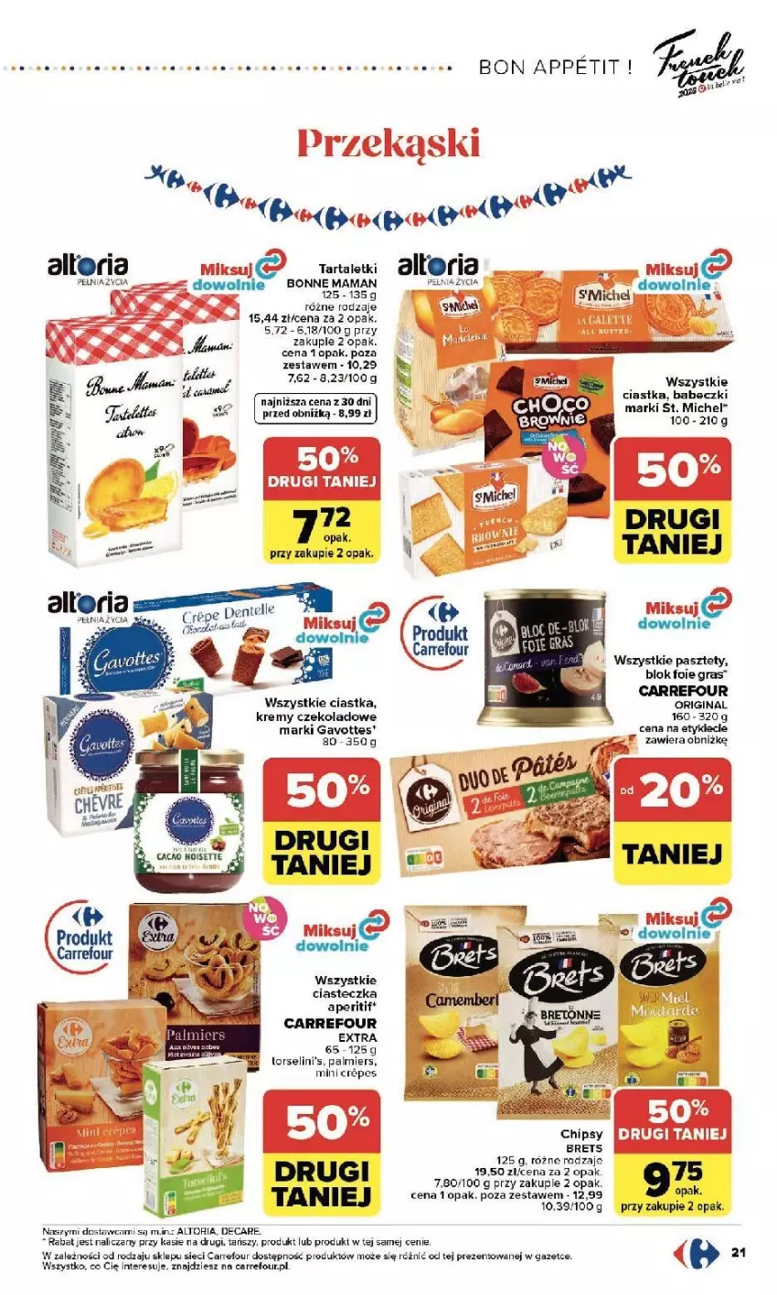 Gazetka promocyjna Carrefour - Gazetka Zmieniliśmy się dla Ciebie - ważna 13.04 do 18.04.2026 - strona 23 - produkty: Babeczki, Ciastka, Fa, Gin, Gra, Pasztet, Tarta