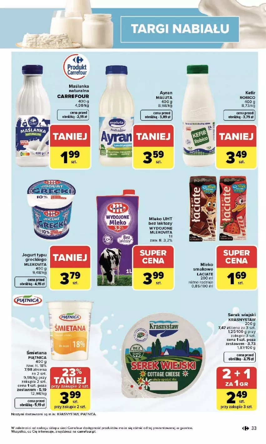 Gazetka promocyjna Carrefour - Gazetka Zmieniliśmy się dla Ciebie - ważna 13.04 do 18.04.2026 - strona 35 - produkty: BIC, Fa, Karp, Kefir, Mleko, Mlekovita, Piątnica, Robico, Ser, Serek, Serek wiejski