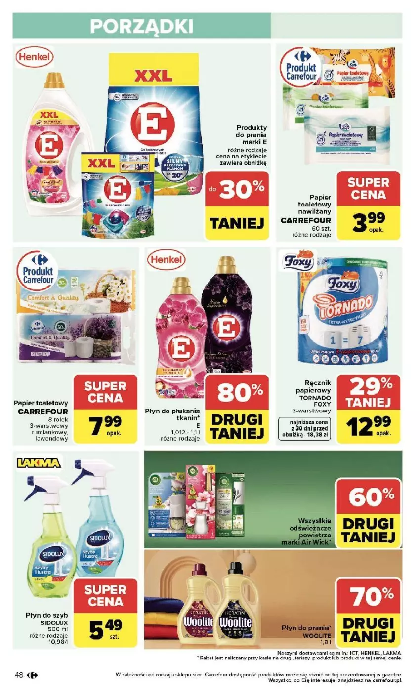 Gazetka promocyjna Carrefour - Gazetka Zmieniliśmy się dla Ciebie - ważna 13.04 do 18.04.2026 - strona 50 - produkty: Fa, Papier, Papier toaletowy, Płyn do szyb, Ręcznik, Rum, Sidolux, Tera