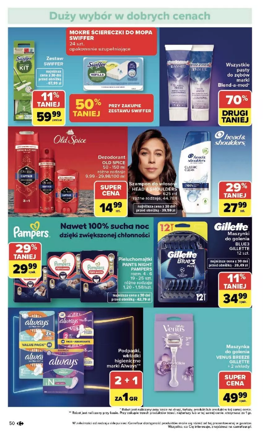 Gazetka promocyjna Carrefour - Gazetka Zmieniliśmy się dla Ciebie - ważna 13.04 do 18.04.2026 - strona 52 - produkty: Blend-a-Med, Dezodorant, Gillette, Mop, Old Spice