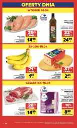 Gazetka promocyjna Carrefour - Gazetka Zmieniliśmy się dla Ciebie - Gazetka - ważna od 18.04 do 18.04.2026 - strona 4 - produkty: Kurczak, Rycki Edam, Ser, Papier, Karkówka wieprzowa, Tera, Ręcznik, Edam, Oliwa z oliwek, Fa, Oliwa