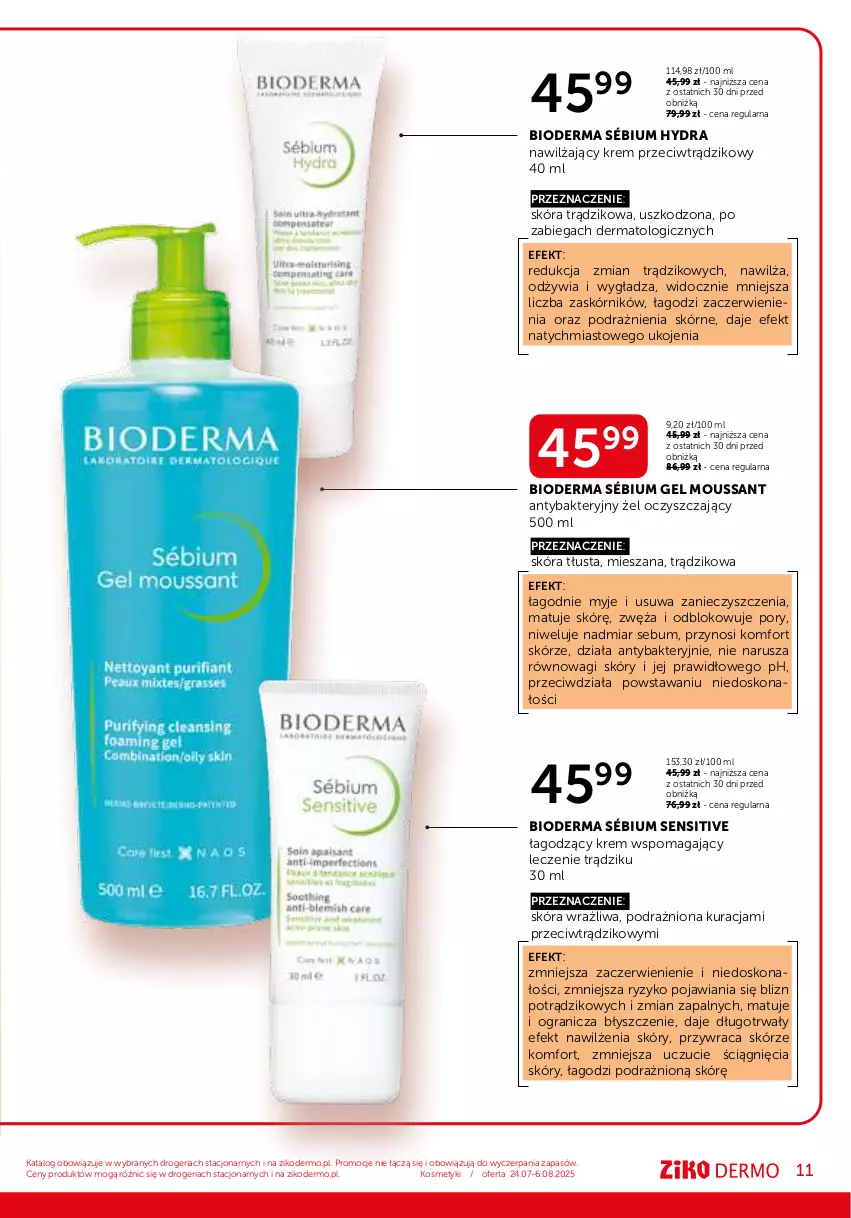 Gazetka promocyjna Ziko - Gazetka Ziko Dermo - ważna 24.07 do 06.08.2025 - strona 11 - produkty: Bioderma, Gra, Por, Wagi