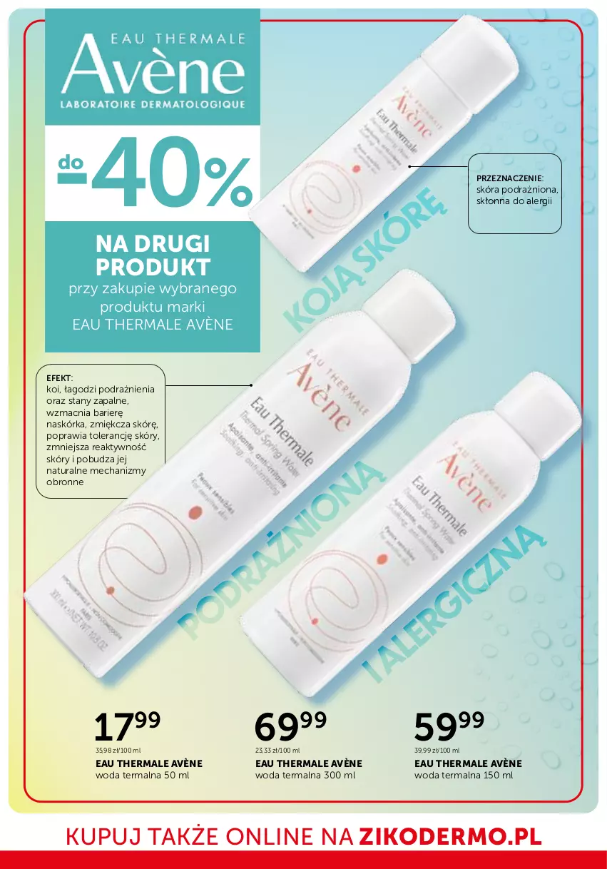 Gazetka promocyjna Ziko - Gazetka Ziko Dermo - ważna 24.07 do 06.08.2025 - strona 18 - produkty: Avène, Woda