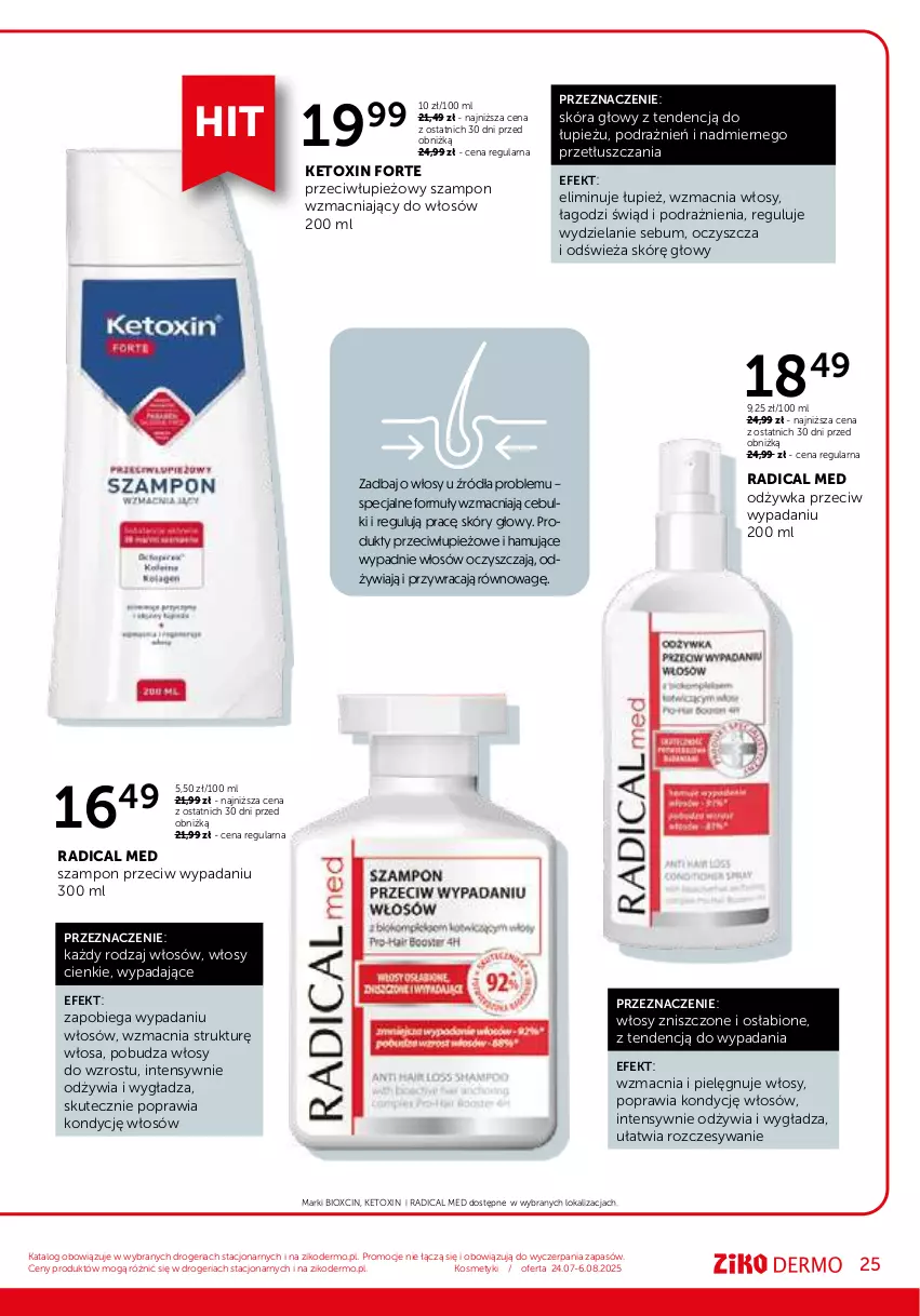 Gazetka promocyjna Ziko - Gazetka Ziko Dermo - ważna 24.07 do 06.08.2025 - strona 25 - produkty: Odżywka, Szampon