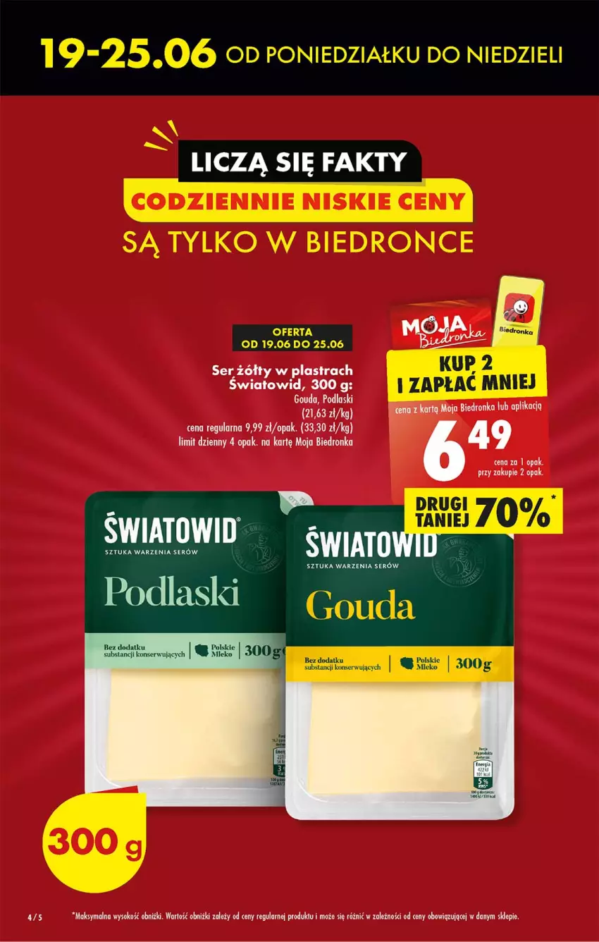 Gazetka promocyjna Biedronka - Od poniedziałku - ważna 19.06 do 24.06.2023 - strona 4 - produkty: Ser, Sok