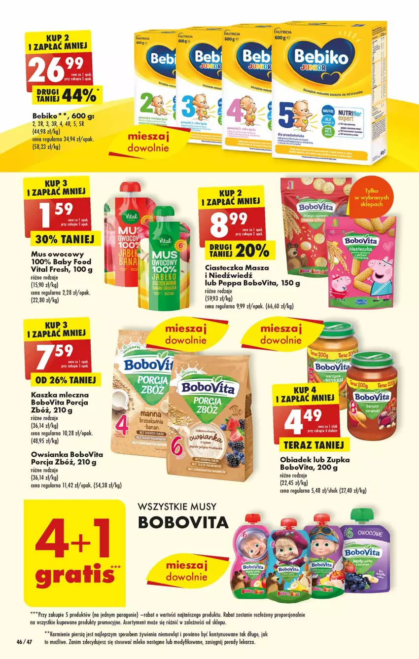 Gazetka promocyjna Biedronka - Od poniedziałku - ważna 19.06 do 24.06.2023 - strona 46 - produkty: Bebiko, BoboVita, Fa, Karmi, Mleko, Mus, O nas, Owsianka, Por, Tera