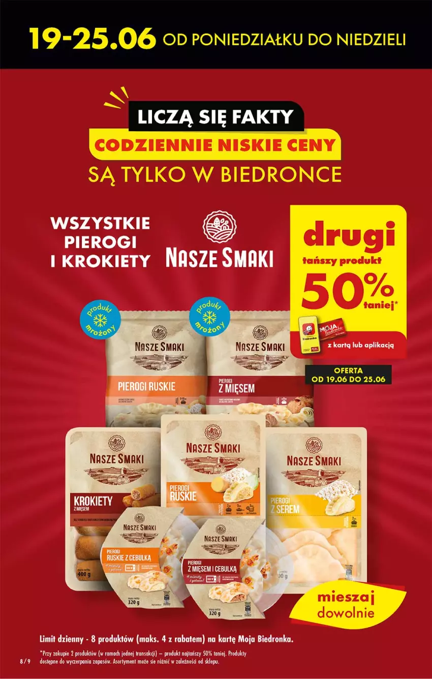 Gazetka promocyjna Biedronka - Od poniedziałku - ważna 19.06 do 24.06.2023 - strona 8 - produkty: Fa, Pierogi, Rama, Tran